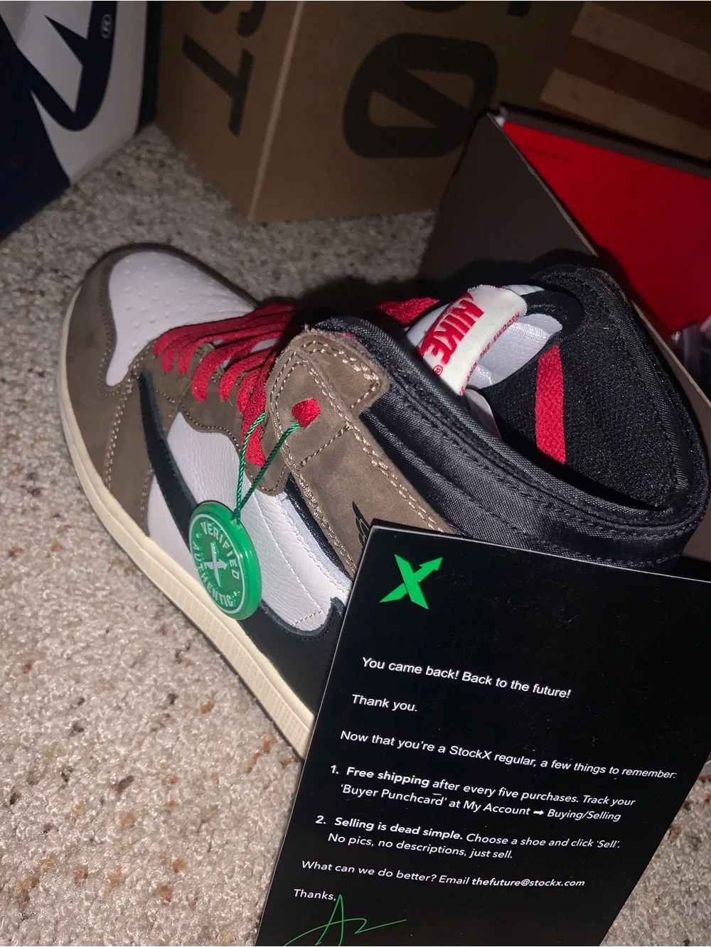 Travis scott AJ1 Nike High-Top Sneakers in Pink, Black, White, Brown